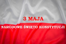Bary Polski z napisem - ŚWIĘTO KONSTYTUCJI 3 MAJA