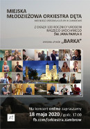Plakat reklamujący występ MMOD z utworem BARKA, Zambrów dnia 18.05.2020r.